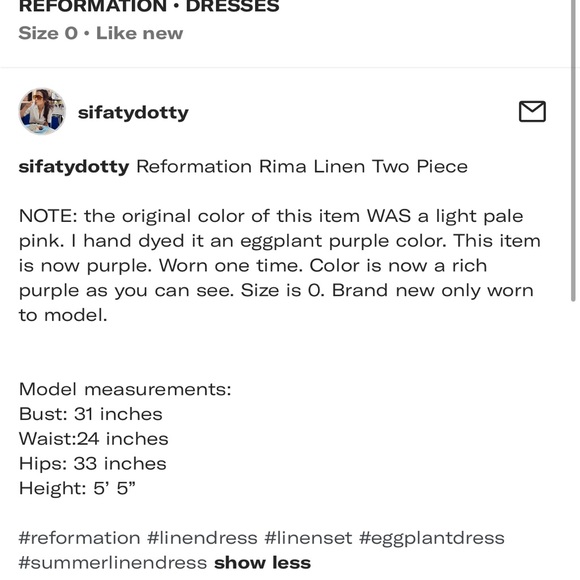 Reformation Rima Linen Two Piece set - Picture 8 of 8